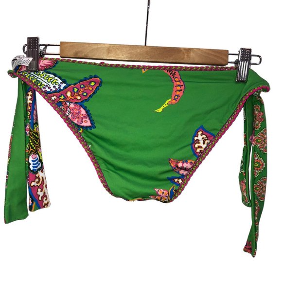 Raffaela Dangelo green pink paisley reversible bottom bikini suit M 2 pi… - Picture 6 of 7